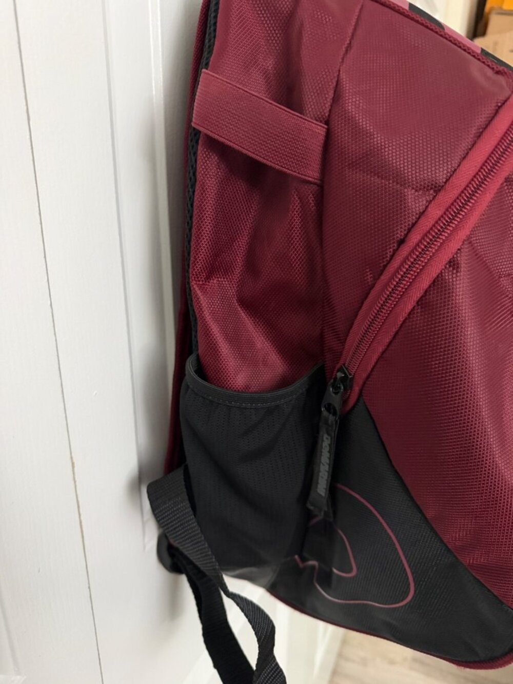 DeMarini Baseball Equipment Backpack Red Black - size of 11.5x9x17" - Picture 3 of 8